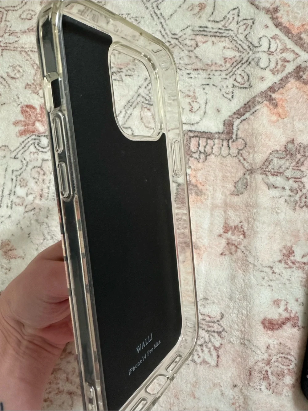 Floral Protective Phone Case with Rust Hand Strap